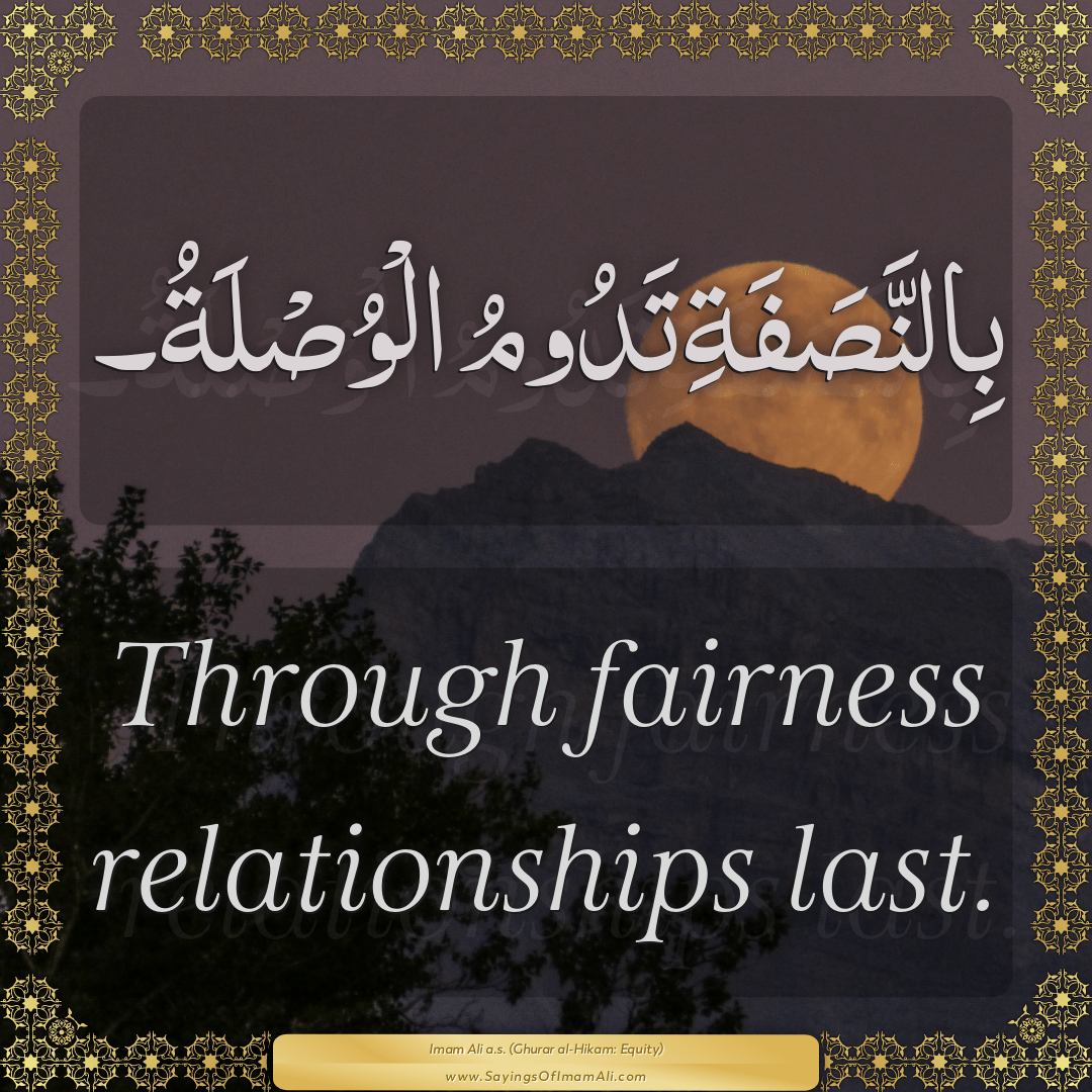 Through fairness relationships last.